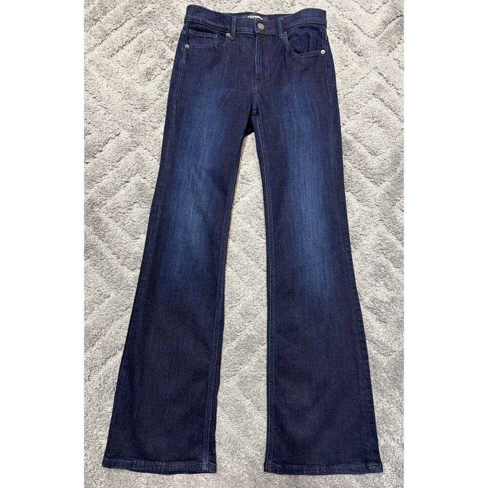 Calvin Klein Women High Rise Slim Flare Denim Jeans Size 6 Reg 29x33